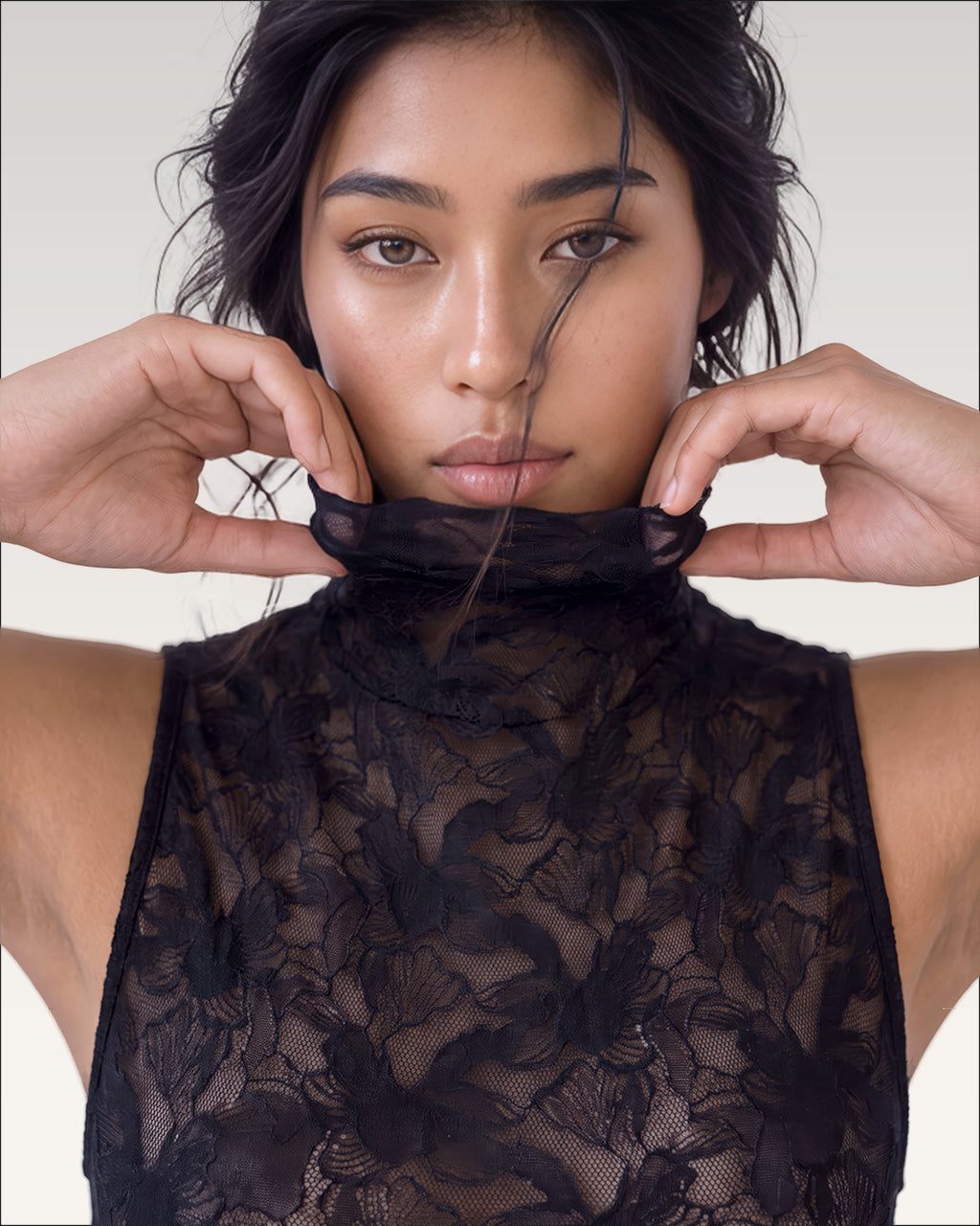 AO Lace High Neck Body