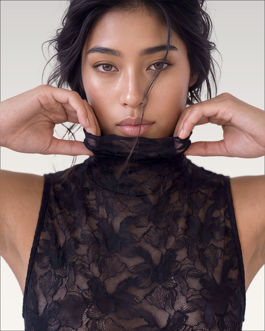 AO Lace High Neck Body