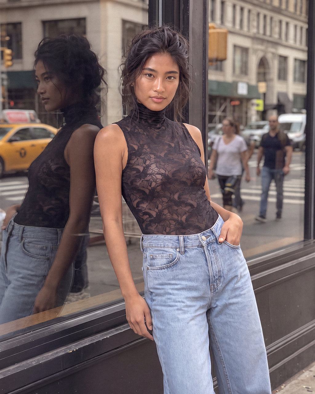 AO Lace High Neck Body
